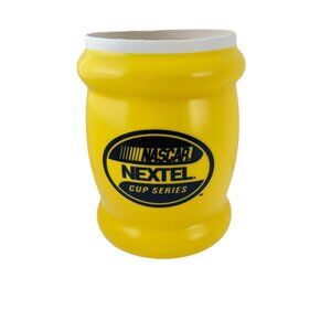 NASCAR Nextel Cup Series Coozie Koozie Insulated Beer Soda Yellow Rare Vintage
